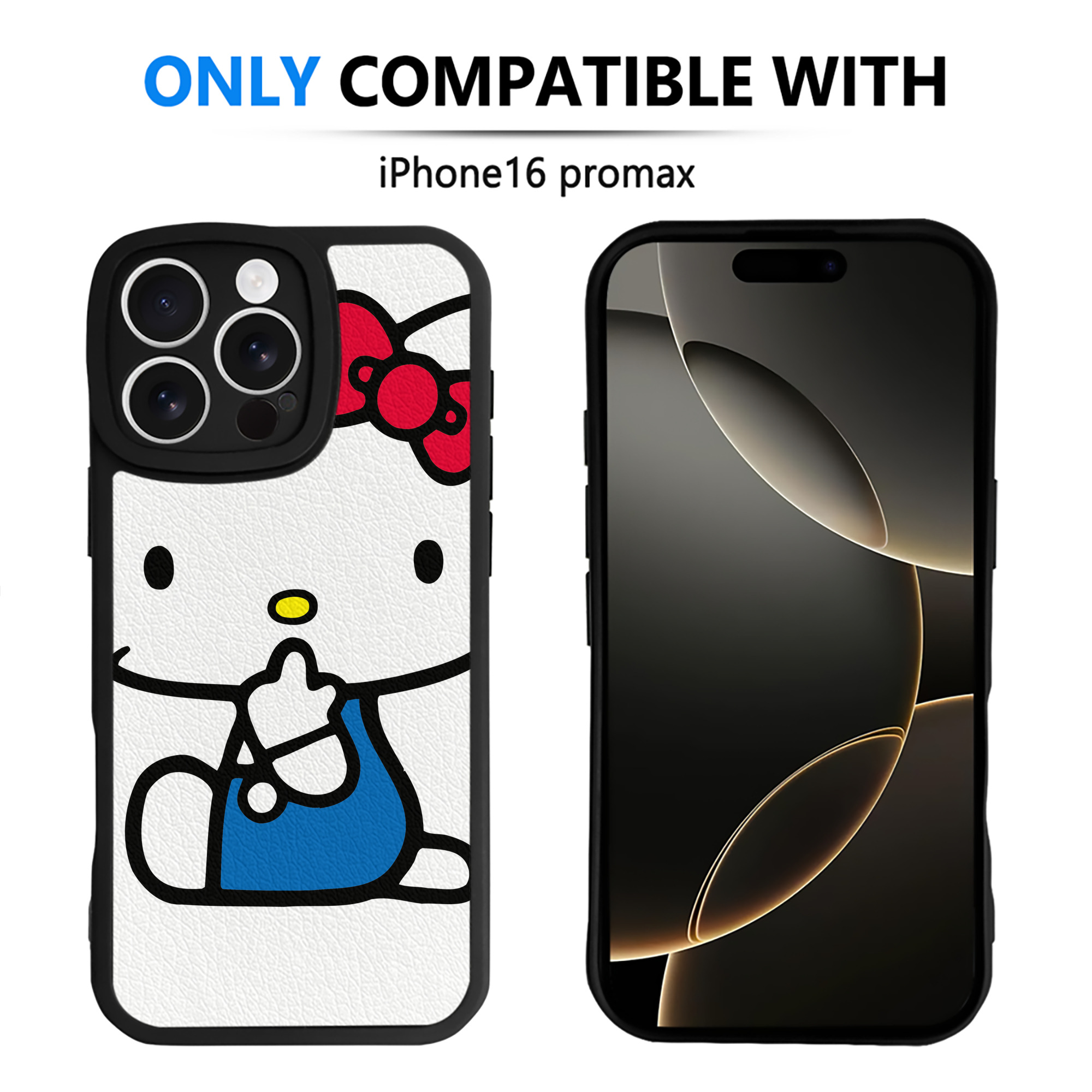 （画像用） Hello Kitty ハローキティ 【iPhone 16シリーズ対応】シリコンスマホケース（レザー調） 材質：シリコン